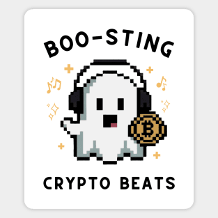 Crypto Ghost - 8-Bit Music Halloween Design Magnet